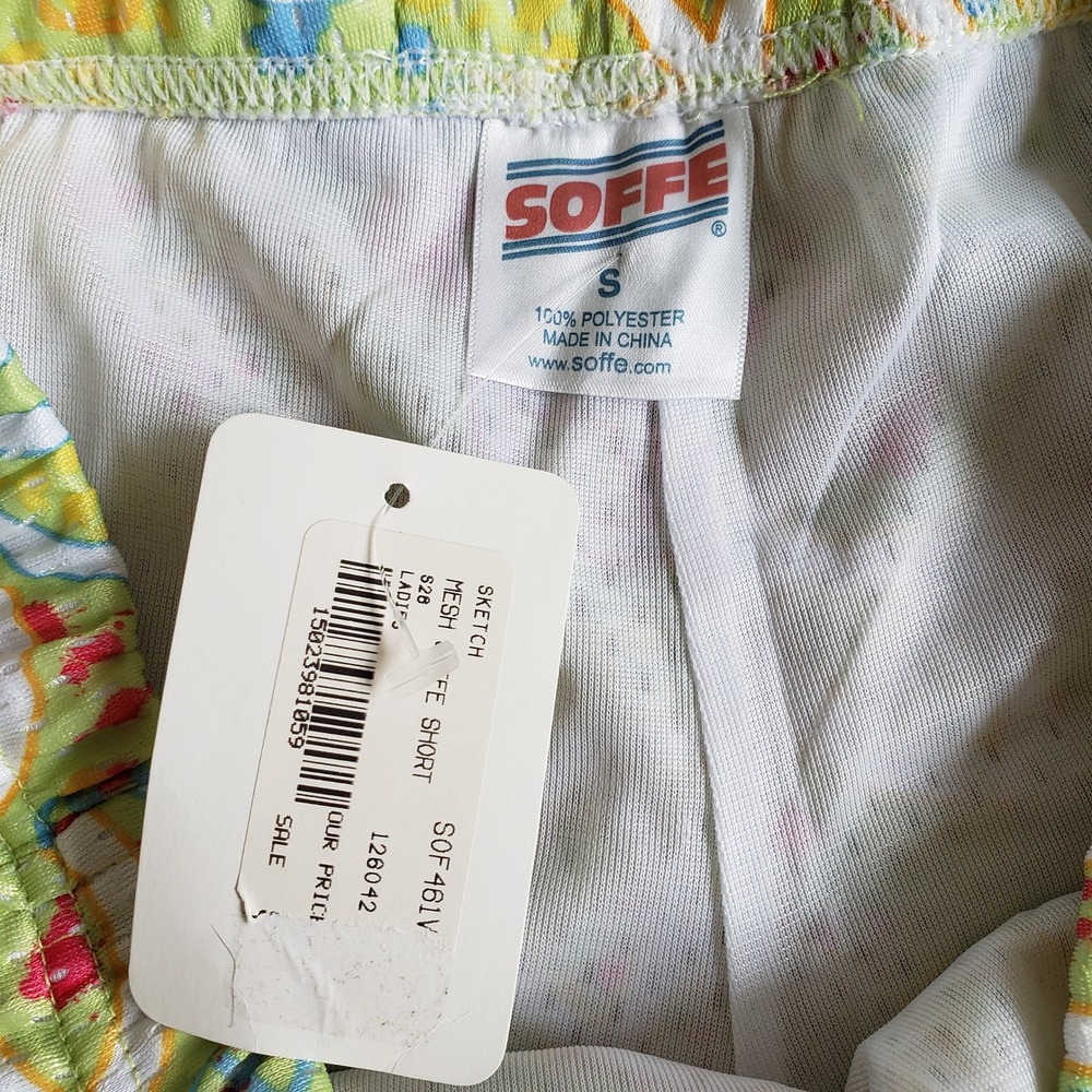 Soffe Mesh Shorts Womens S Peace Low Rise Elastic Waist Cheer Running Gym Y2K - Picture 3 of 7